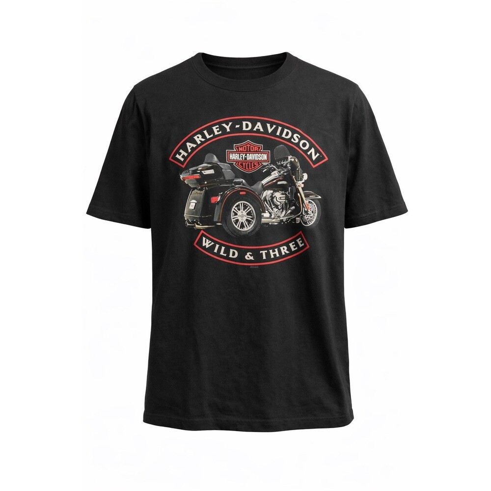 Harley Davidson Wild And Three Boardtracker Janesville WI Black Tee Large NWT